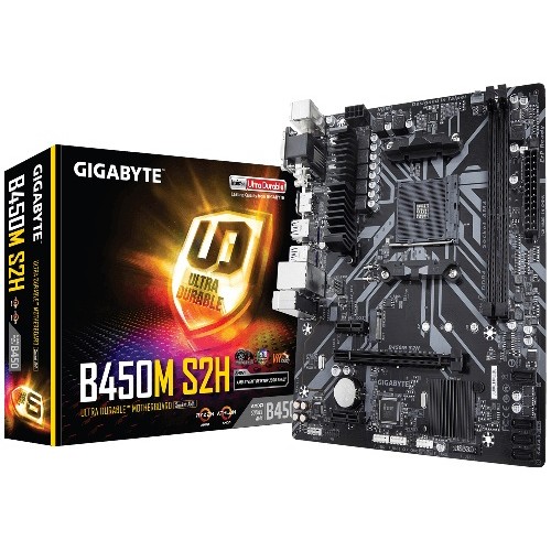 gigabyte-b450m-s2h-amd-ultra-durable-motherboard Gigabyte B450M S2H AMD Ultra Durable Motherboard - Image 1