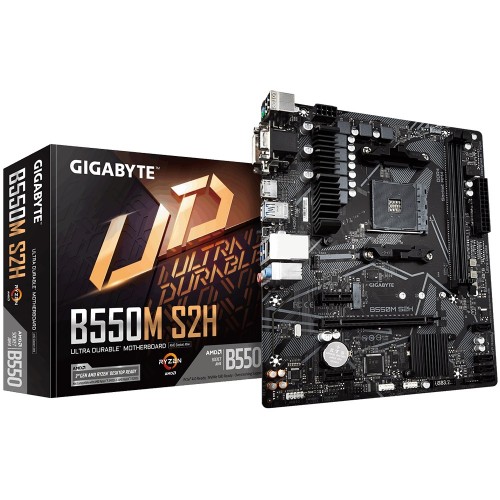 gigabyte-b550m-s2h-am4-amd-micro-atx-motherboard Gigabyte B550M S2H AM4 AMD Micro ATX Motherboard - Image 1