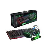 iMICE GK-490(Green) 4 in 1 Gaming Mouse with Pad, Headphone & combo Keyboard